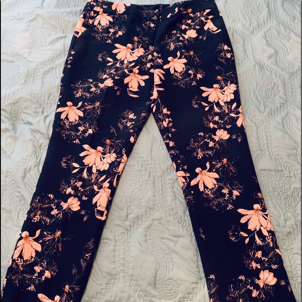 Skinny Floral Dress Pants